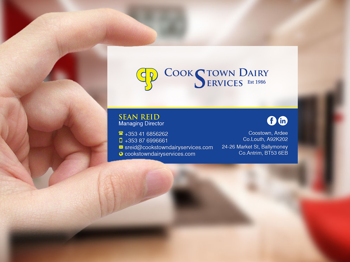Business Card Design by Creations Box 2015 for Cookstown Dairy Services | Design #18488157