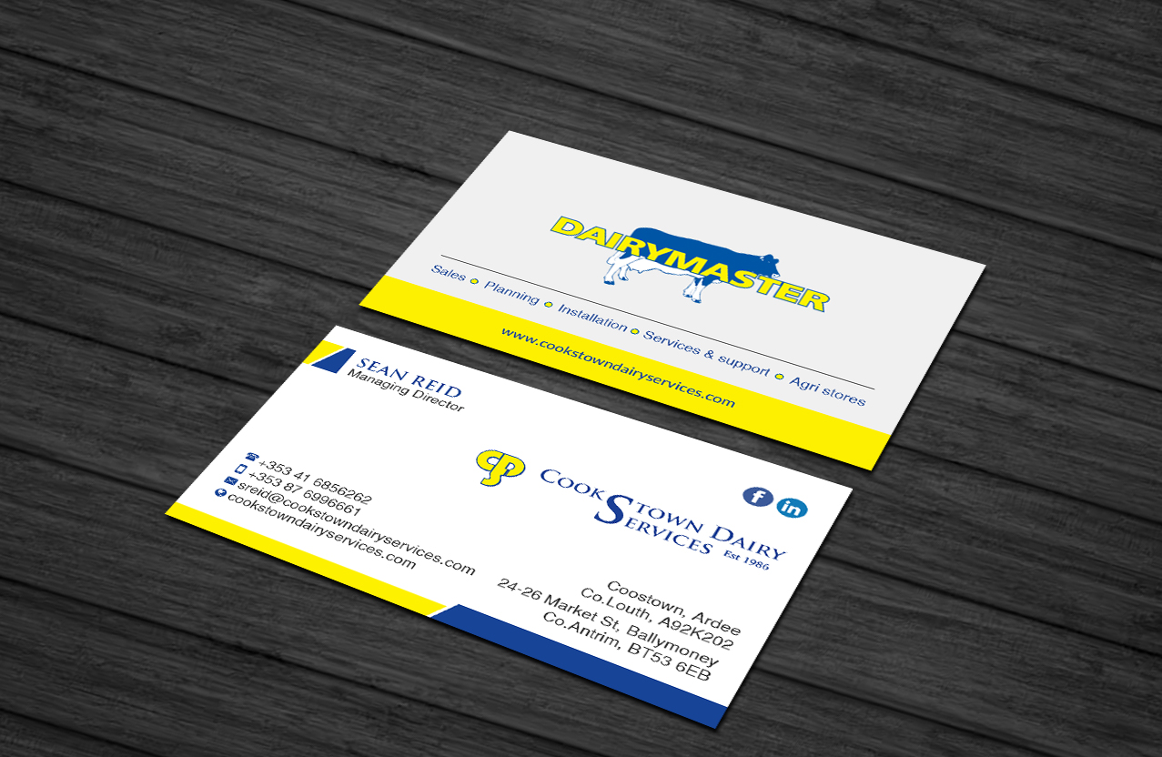 Business Card Design by Creations Box 2015 for Cookstown Dairy Services | Design #18488165
