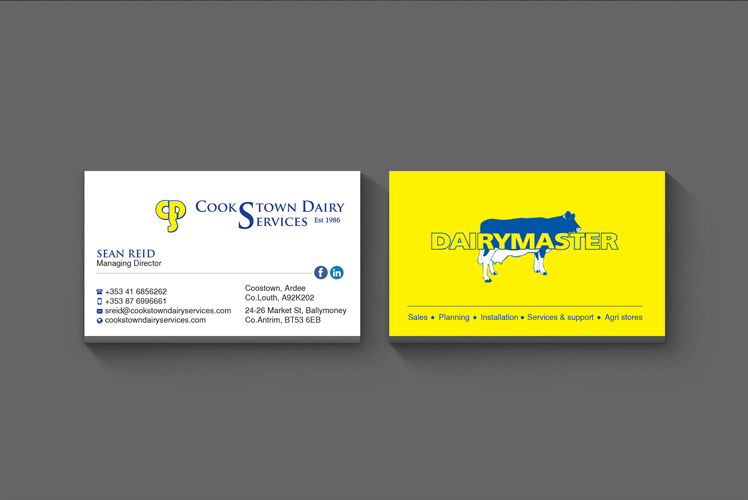 Business Card Design by Creations Box 2015 for Cookstown Dairy Services | Design #18488168
