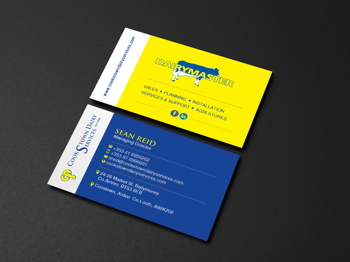 Business Card Design by Creations Box 2015 for Cookstown Dairy Services | Design #18488171