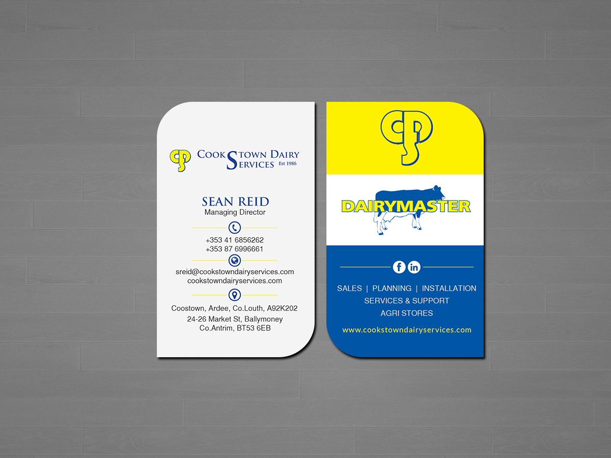 Business Card Design by Creations Box 2015 for Cookstown Dairy Services | Design #18488173
