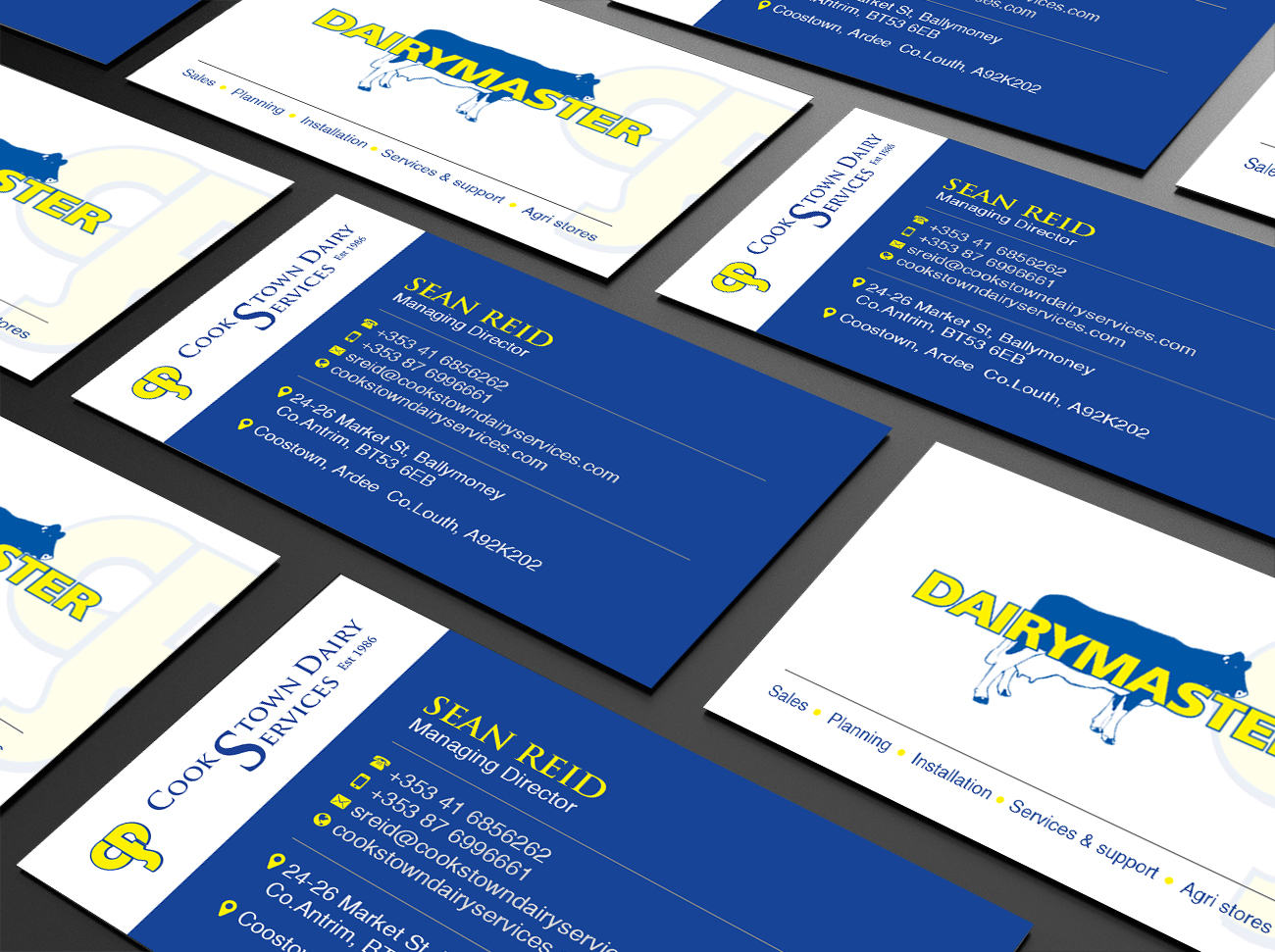 Business Card Design by Creations Box 2015 for Cookstown Dairy Services | Design #18488174
