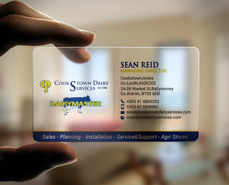 Business Card Design by chandrayaan.creative for Cookstown Dairy Services | Design #18489608