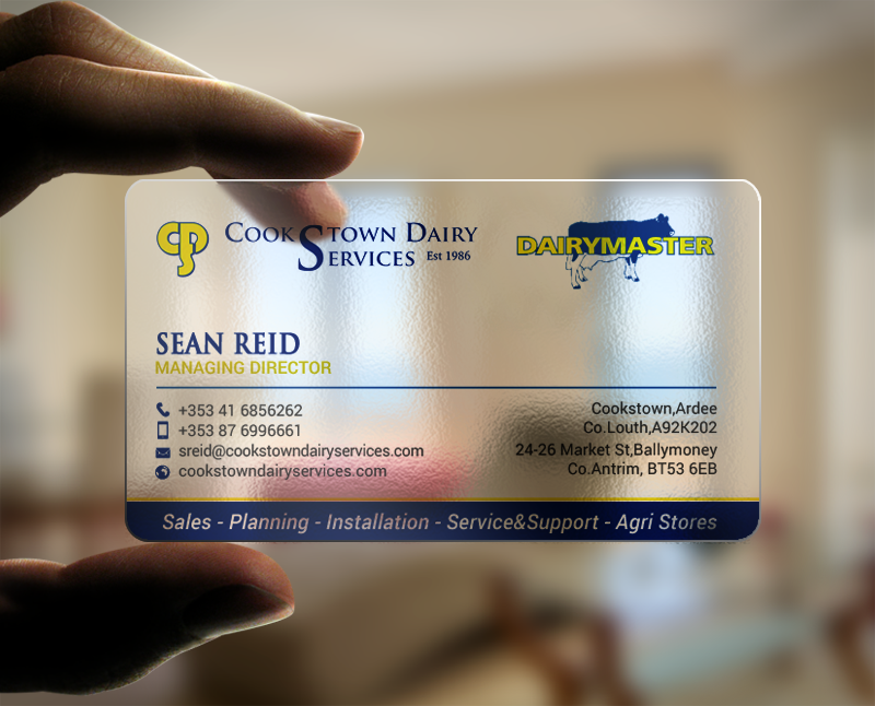 Visitenkarten-Design von chandrayaan.creative für Cookstown Dairy Services | Design #18489612