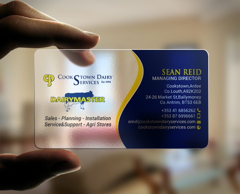Business Card Design by chandrayaan.creative for Cookstown Dairy Services | Design #18490649
