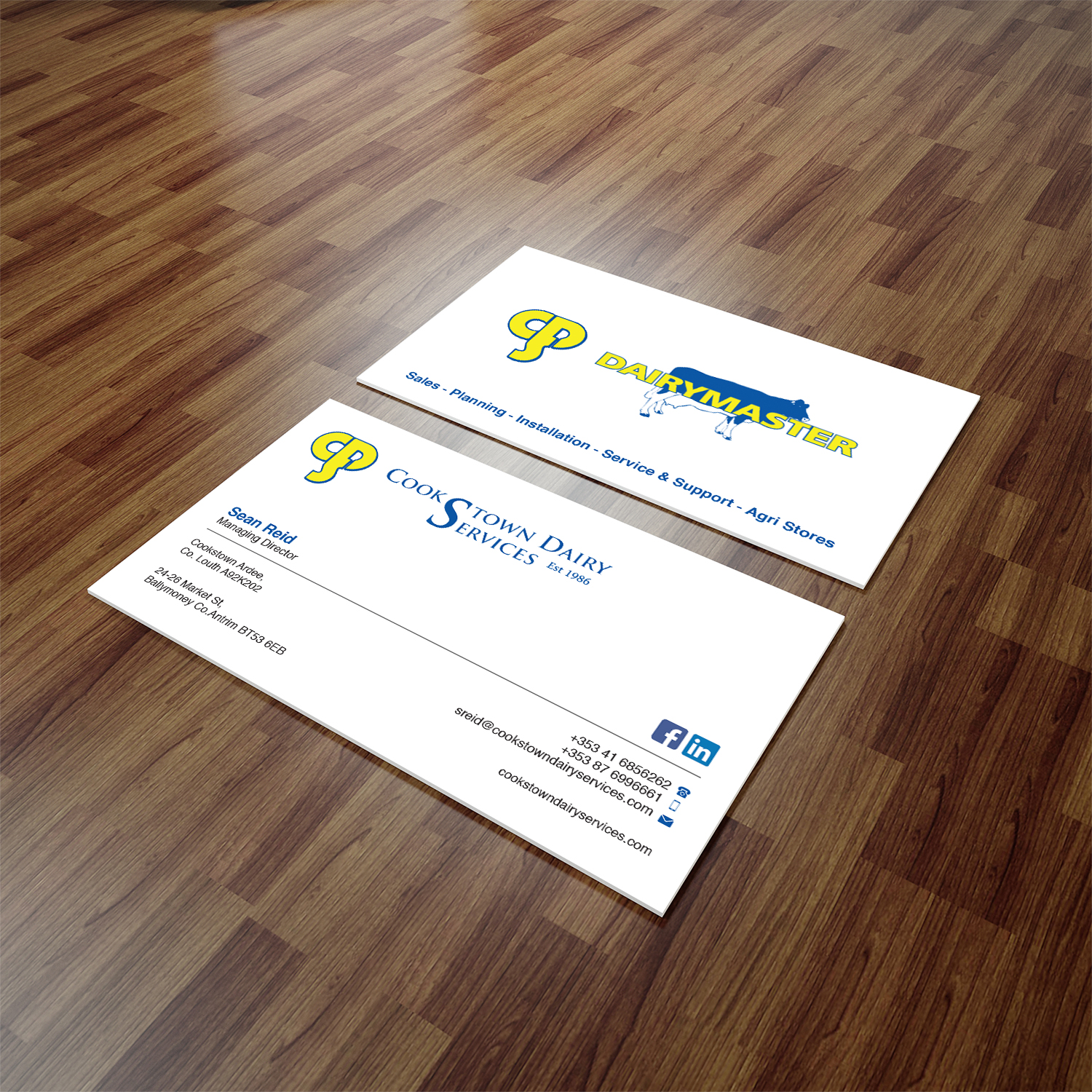 Visitenkarten-Design von Waqas Lakhani für Cookstown Dairy Services | Design #18495744