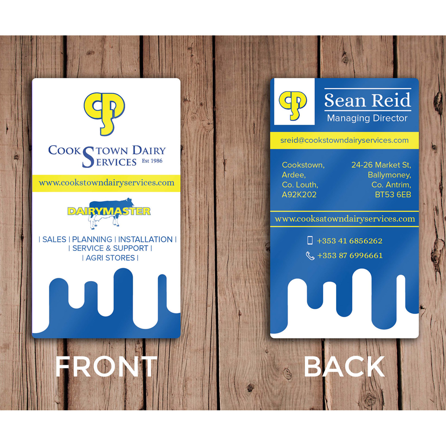 Design de Carte de Visite par Marso Ya pour Cookstown Dairy Services | Design #18479903