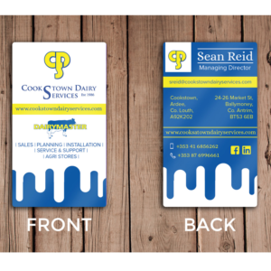 Business Card Design by Marso Ya for Cookstown Dairy Services | Design #18480372