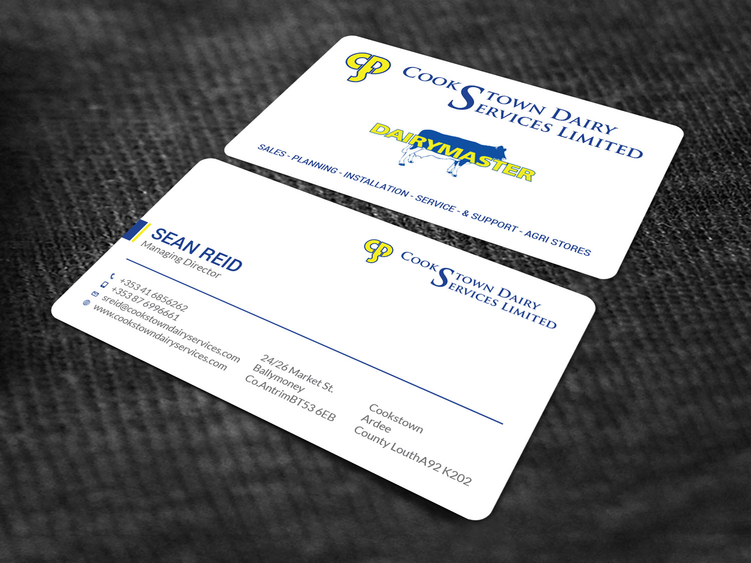 Design de Carte de Visite par Tripti Ranjan Gain pour Cookstown Dairy Services | Design #18479257