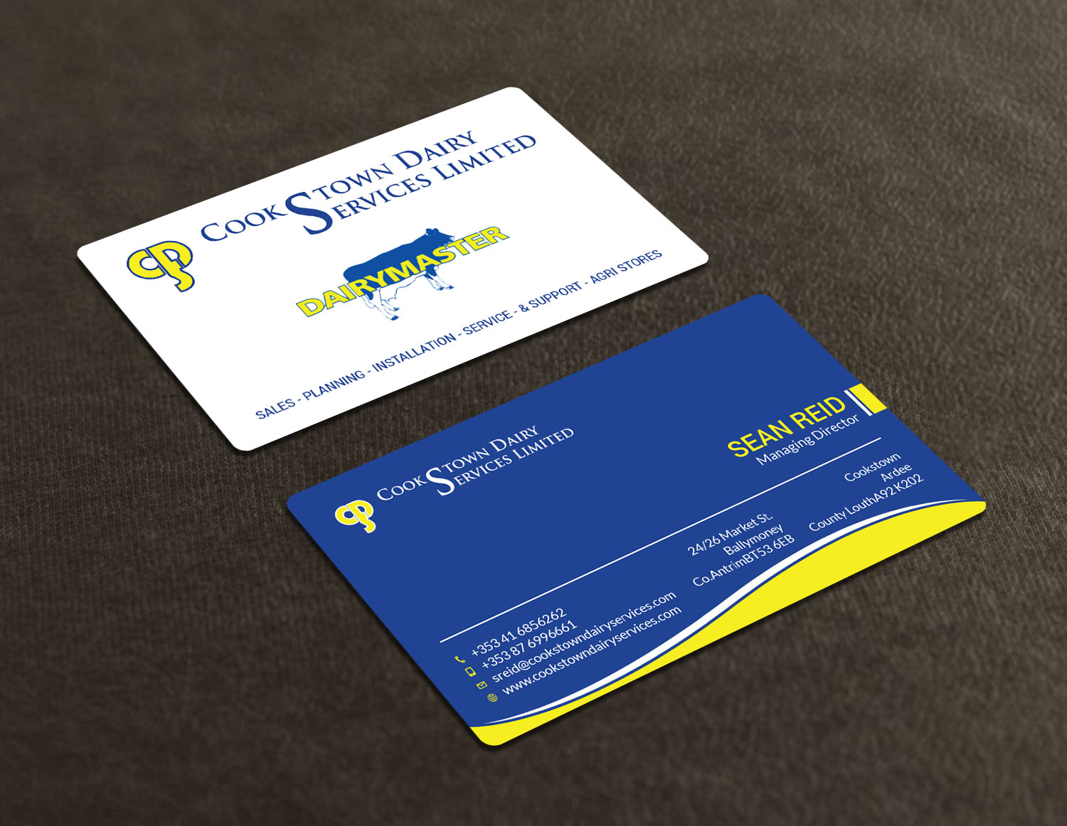Design de Carte de Visite par Tripti Ranjan Gain pour Cookstown Dairy Services | Design #18479262