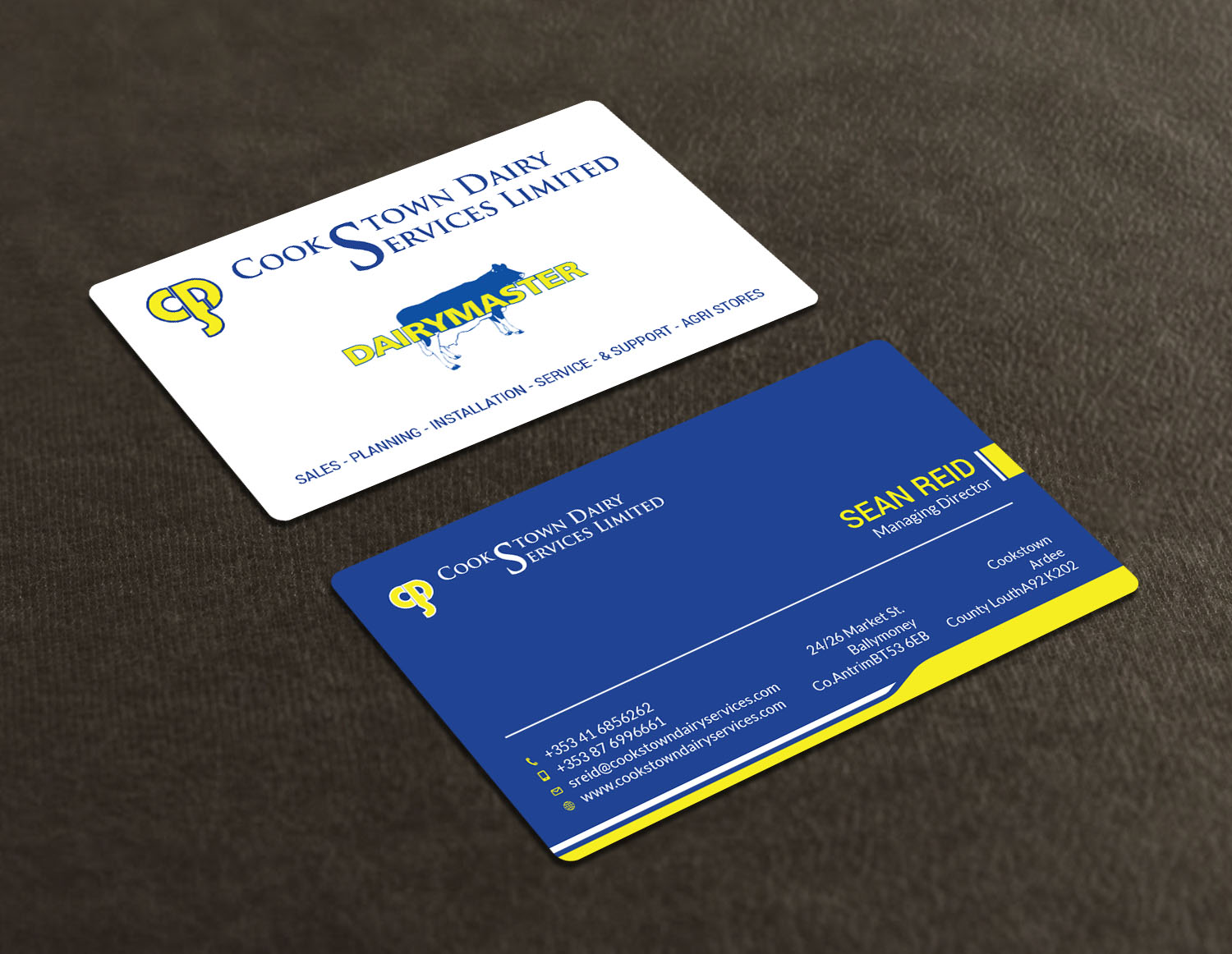 Design de Carte de Visite par Tripti Ranjan Gain pour Cookstown Dairy Services | Design #18479264
