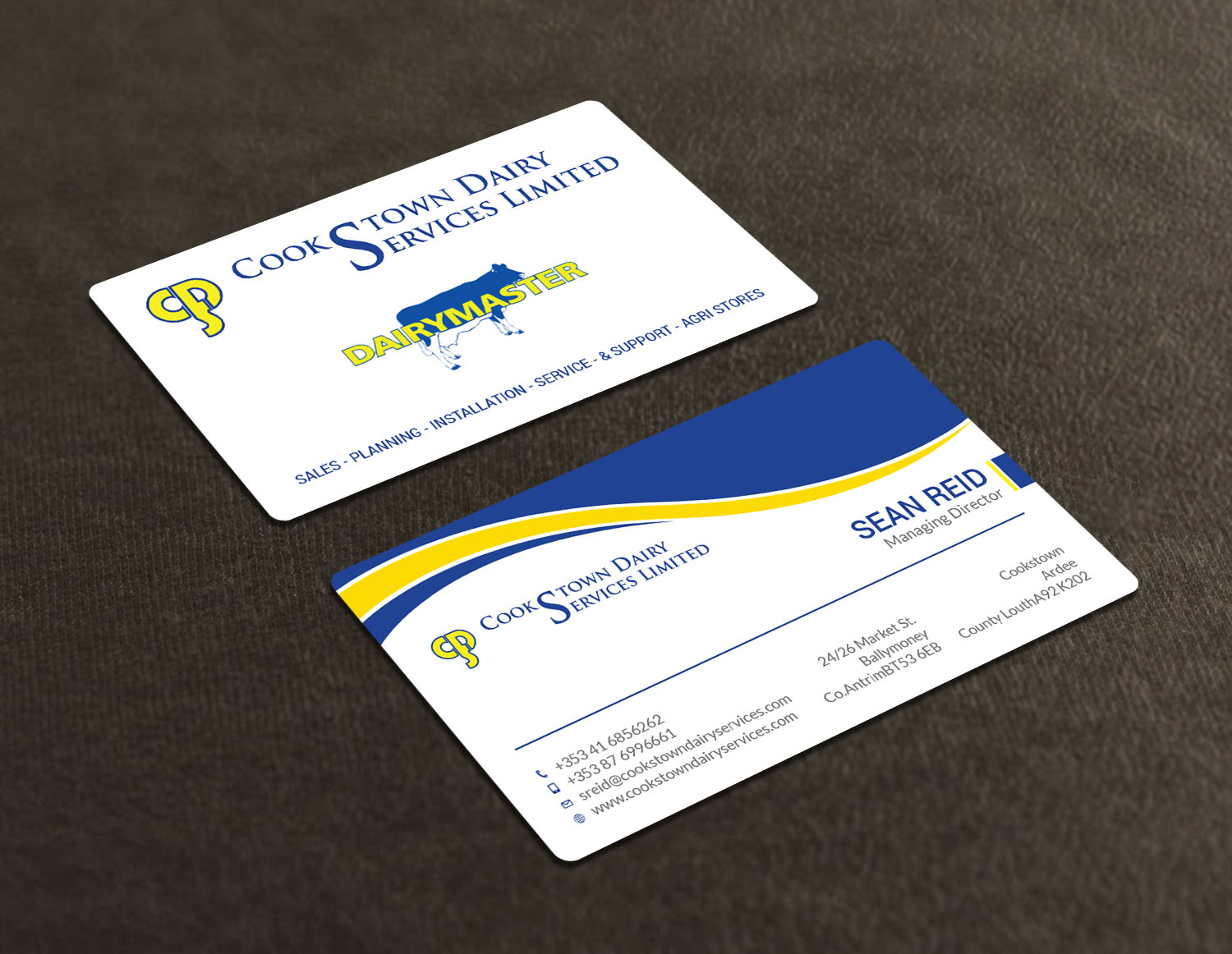 Design de Carte de Visite par Tripti Ranjan Gain pour Cookstown Dairy Services | Design #18479281