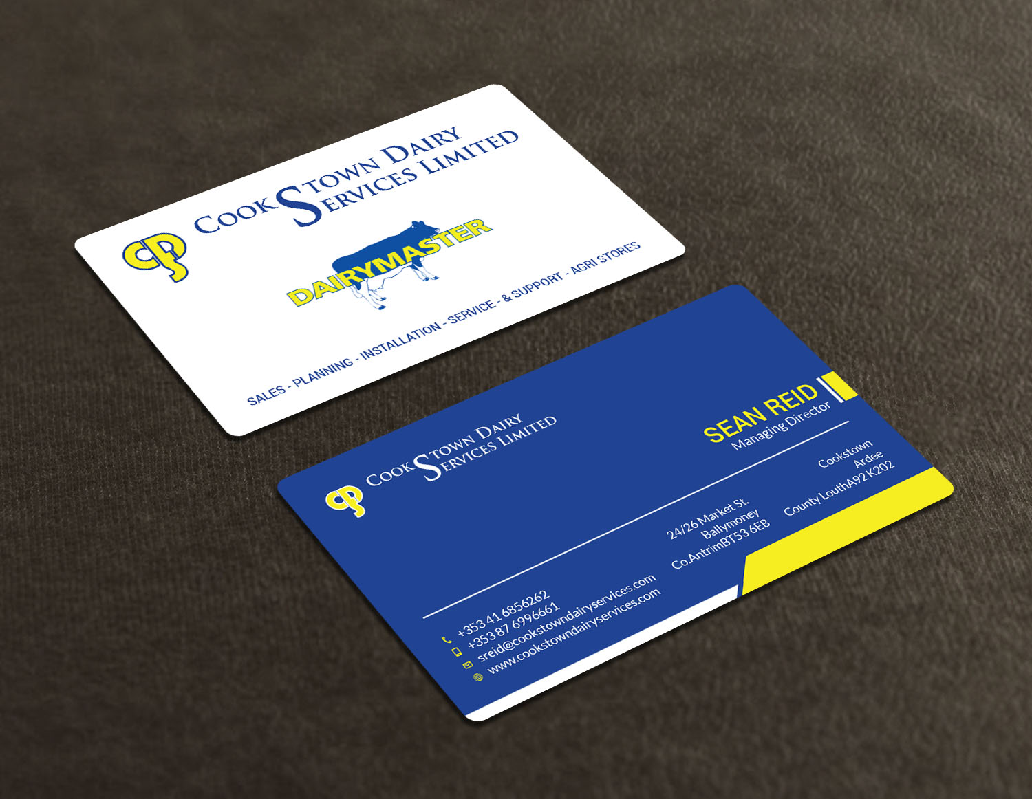 Design de Carte de Visite par Tripti Ranjan Gain pour Cookstown Dairy Services | Design #18479283
