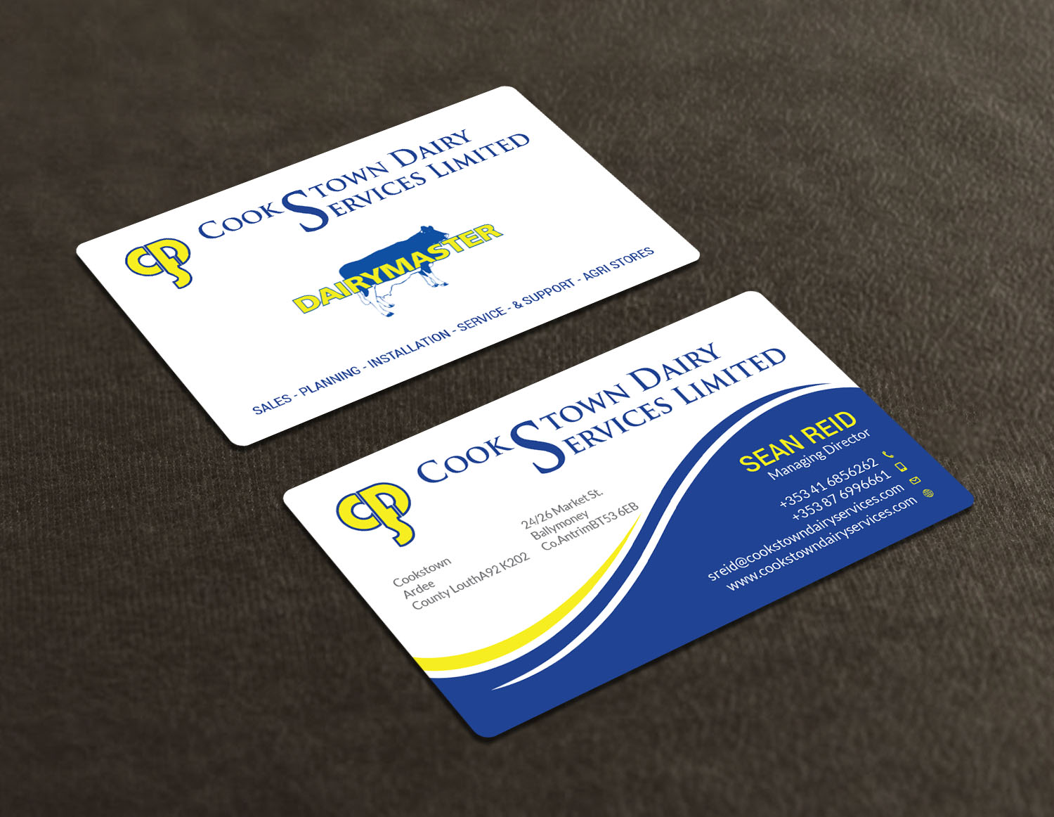 Design de Carte de Visite par Tripti Ranjan Gain pour Cookstown Dairy Services | Design #18479286