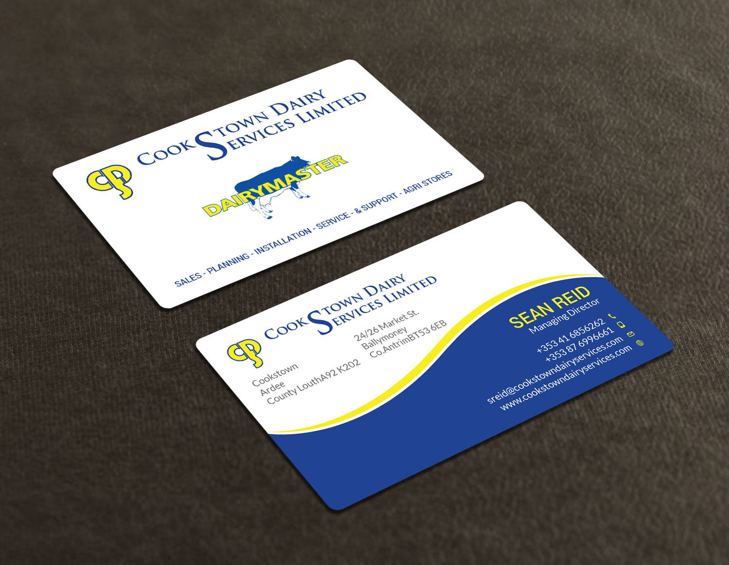 Business Card Design by Tripti Ranjan Gain for Cookstown Dairy Services | Design #18479287