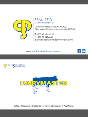Visitenkarten-Design von Zeljko 4 für Cookstown Dairy Services | Design: #18493483