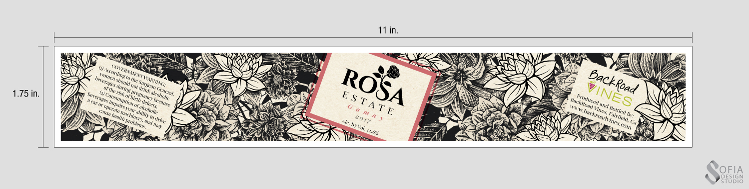 Label Design by SofiaDesignStudio for BackRoad Vines | Design #18520301
