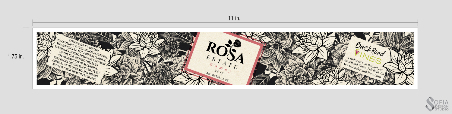 Label Design by SofiaDesignStudio for BackRoad Vines | Design #18584804