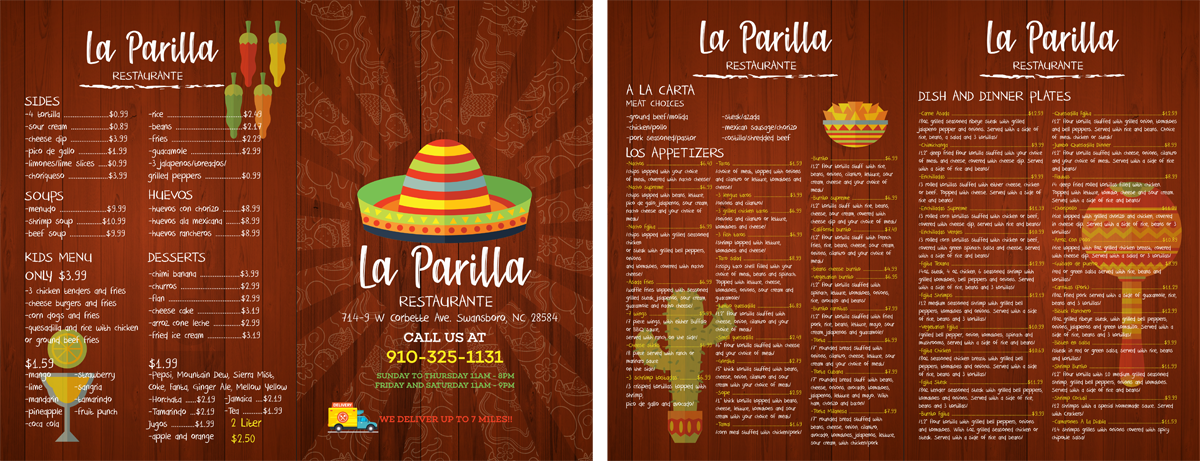 Menu Design by desanovska for this project | Design #18519589