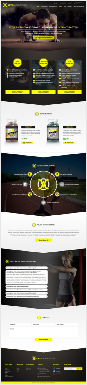 Fitness company needs new web design | Web Design by -Marc-
