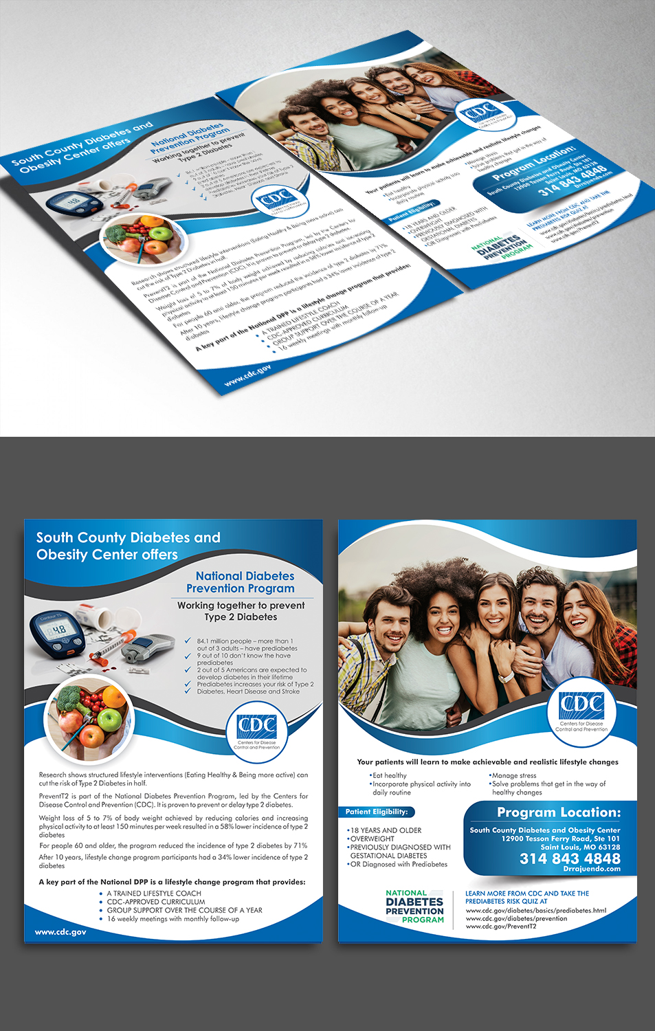 Design de Flyer par CreativeKnot 2 pour South County Diabetes and Obesity Center | Design #18499409