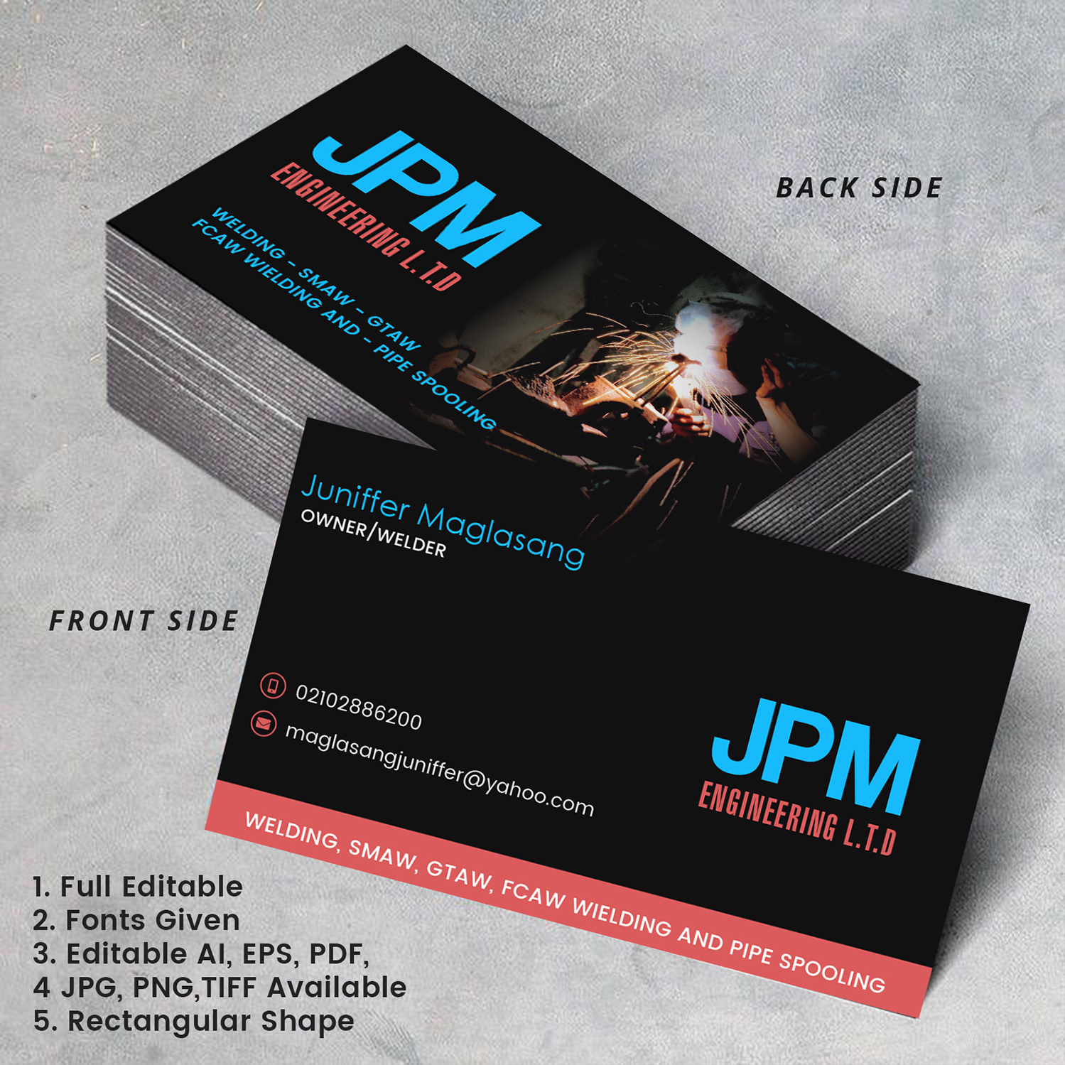 Business Card Design by Expert Designer for JPM Engineering | Design #18505495