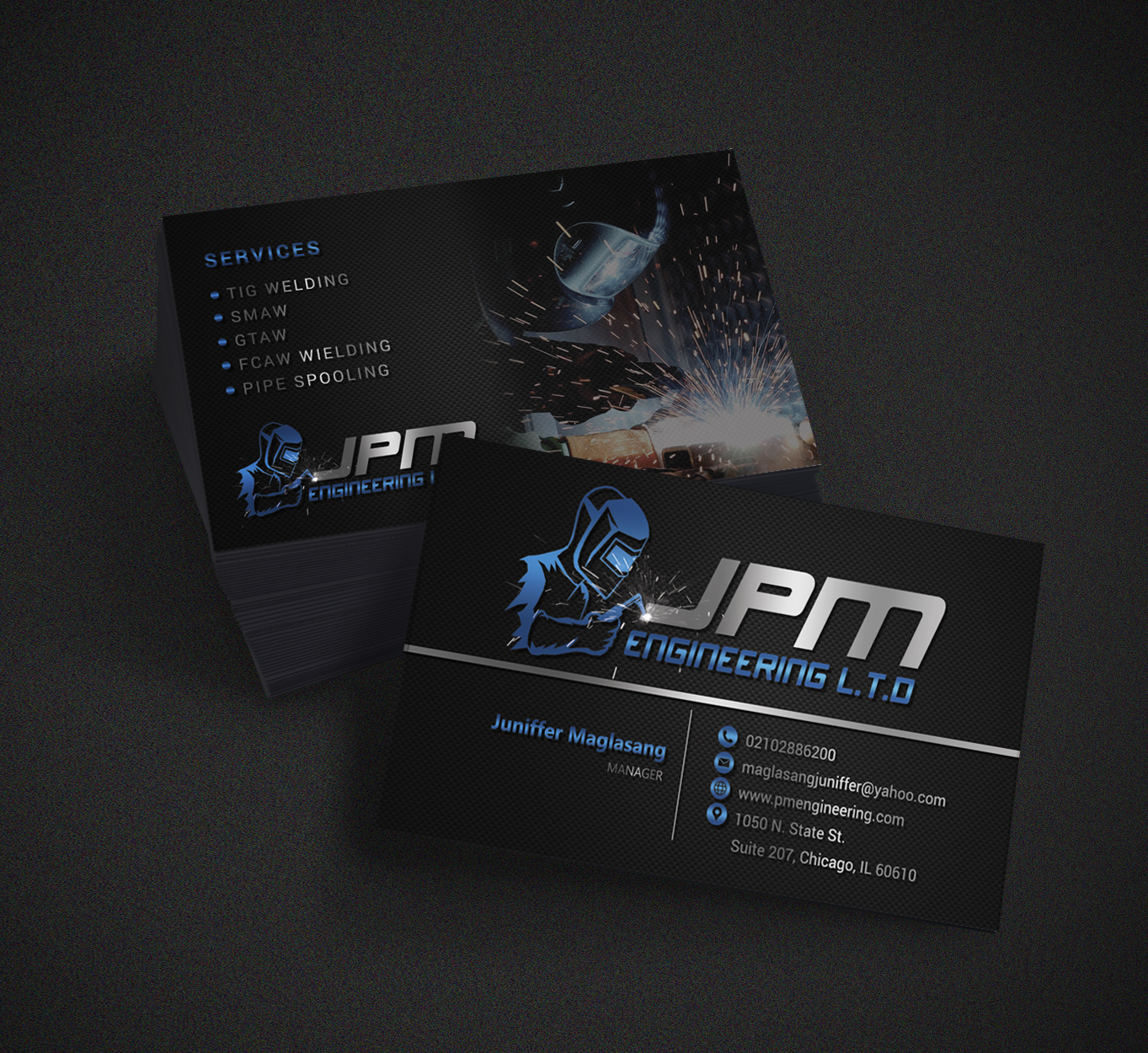 Visitenkarten-Design von Hardcore Design für JPM Engineering | Design #18518324