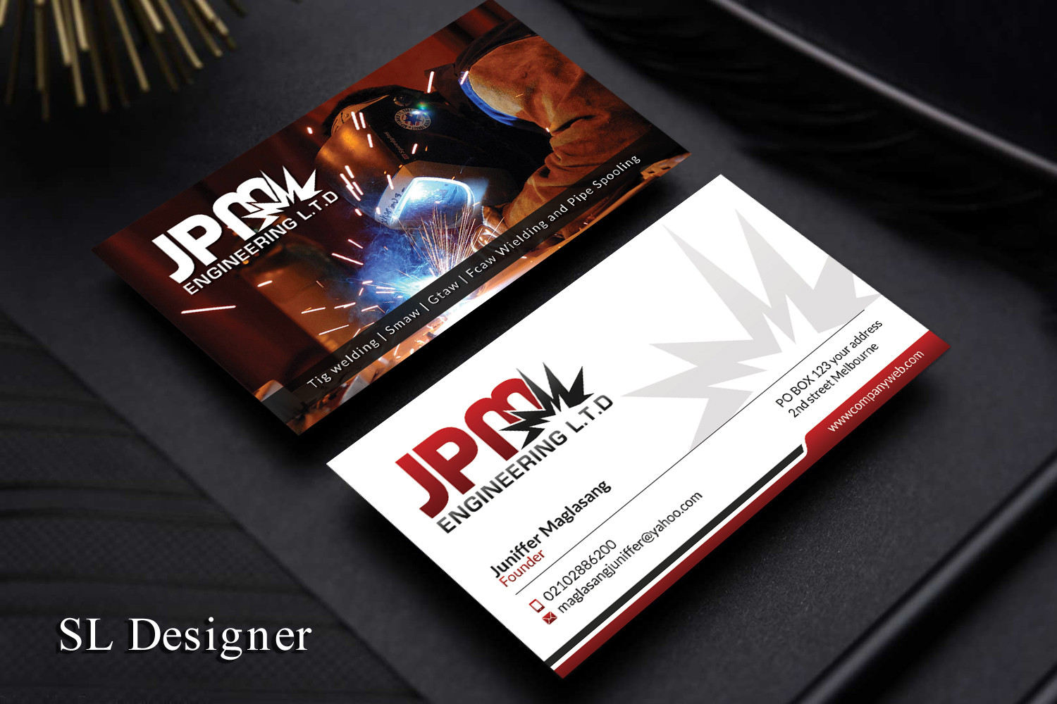 Diseño de Tarjeta de Presentación por SL Designer para JPM Engineering | Diseño #18513453