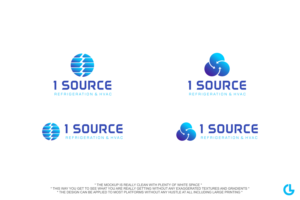 Logo Design by R!CKY for 1 Source Refrigeration & HVAC | Design: #18534553