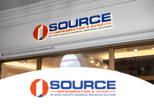 Logo Design by A S design @ for 1 Source Refrigeration & HVAC | Design: #18511007