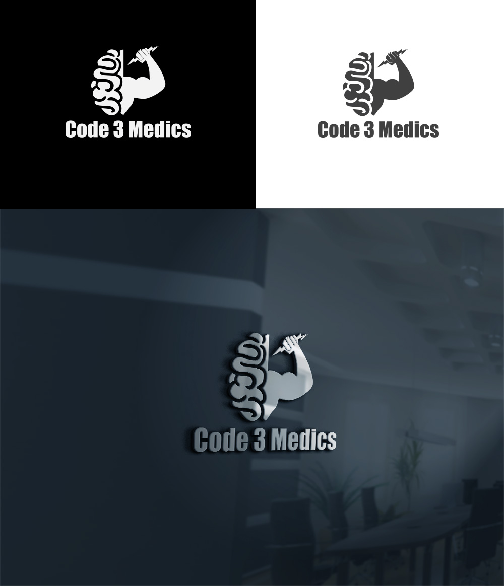 Logo Design by Deep Night for Code 3 Medics | Design #18499326