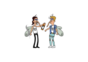 Drunk cartoon mosquito's needed for adult animation sitcom | Diseño Gráfico por Amduat Design