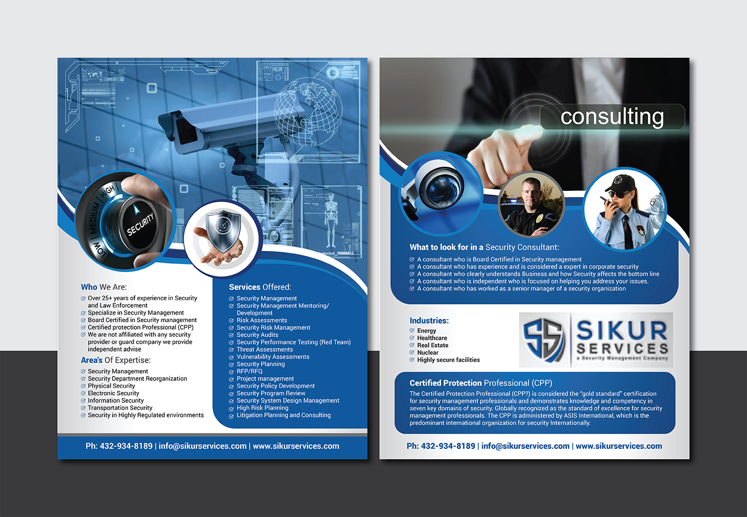 Design de Flyer par Deziners Zone pour Sikur Services LLC. | Design #18534012