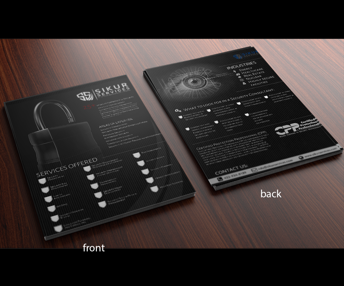 Flyer Design by elveneclipse for Sikur Services LLC. | Design #18535061