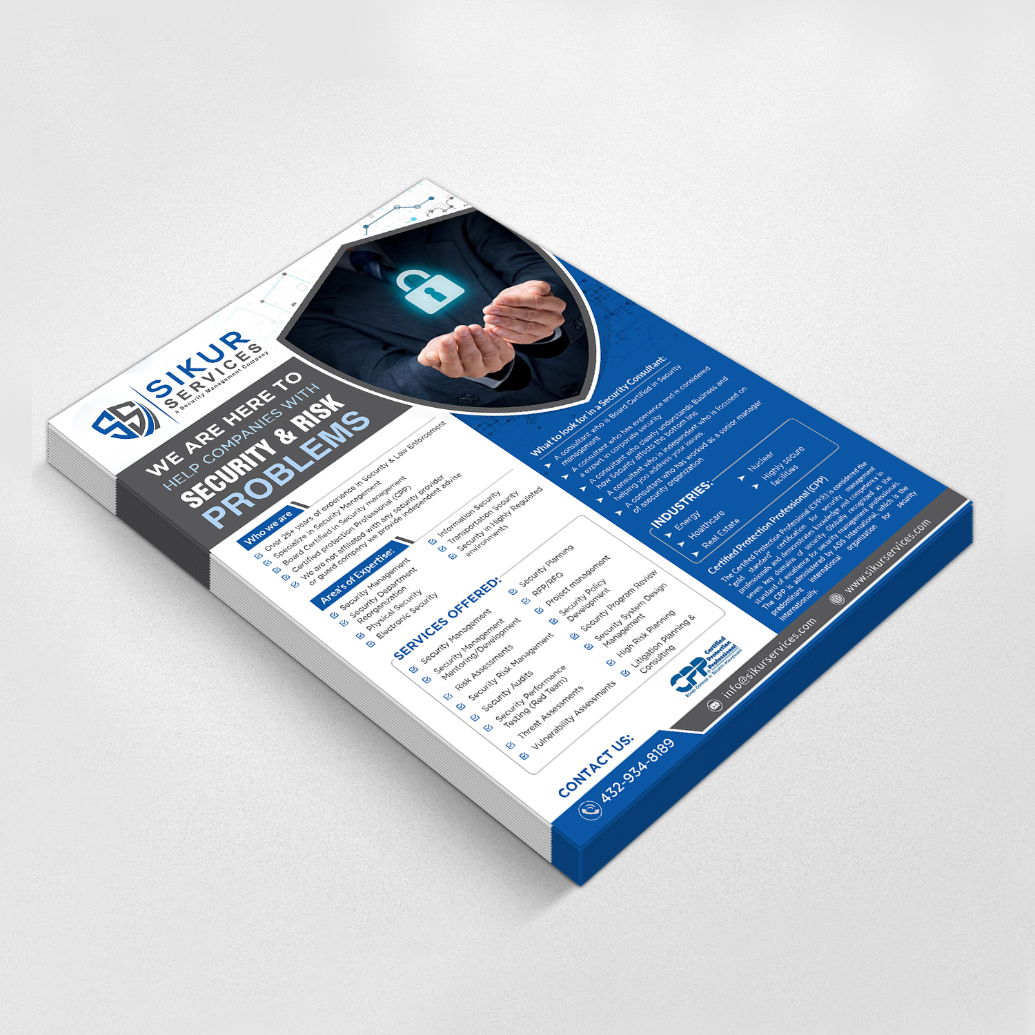 Design de Flyer par creative.bugs pour Sikur Services LLC. | Design #18532737