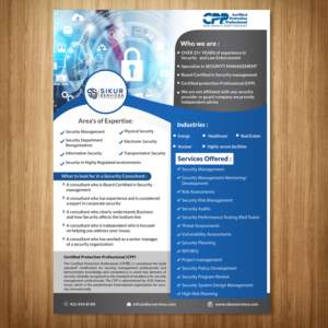 Flyer Design by aspiremedia for Sikur Services LLC. | Design: #18538570