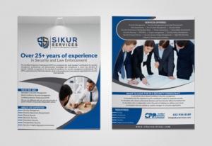 Flyer-Design von Dexter Solutions für Sikur Services LLC. | Design #18536459