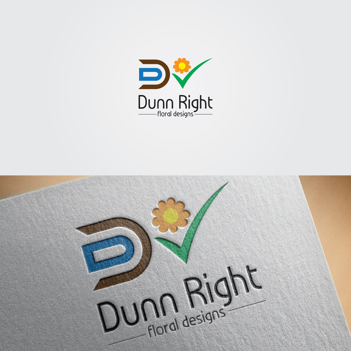 Logo Design by stellogrodesain for Dunn Right Floral Designs | Design #18589133