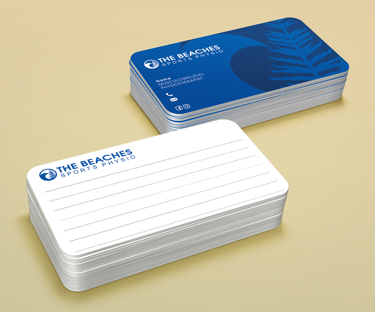 Design de Carte de Visite par Andrés Sebastián pour The Beaches Sports Physio Pty Ltd | Design #18576949