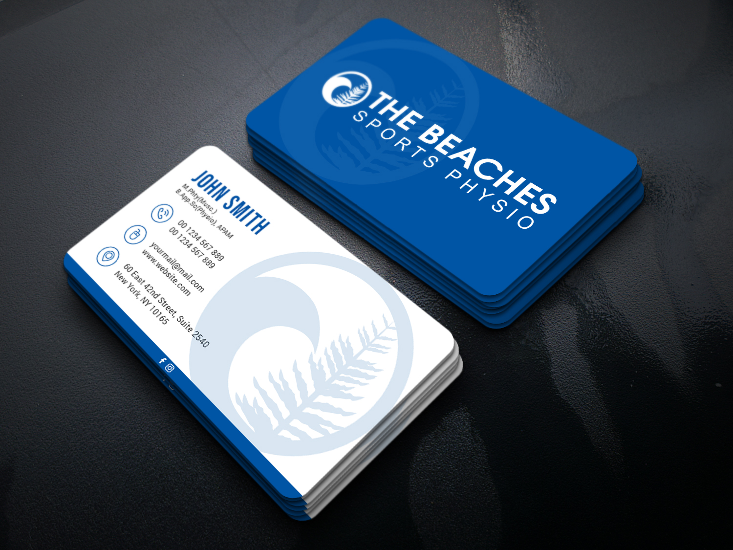 Business Card Design by IKdesigns for The Beaches Sports Physio Pty Ltd | Design #18631898