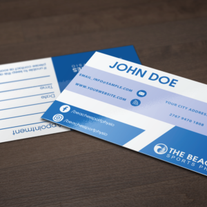 Business Card Design by uglyjohny for The Beaches Sports Physio Pty Ltd | Design: #18521861