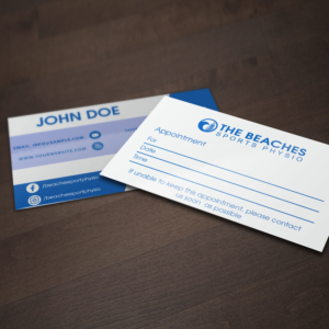 Business Card Design by uglyjohny for The Beaches Sports Physio Pty Ltd | Design: #18527183