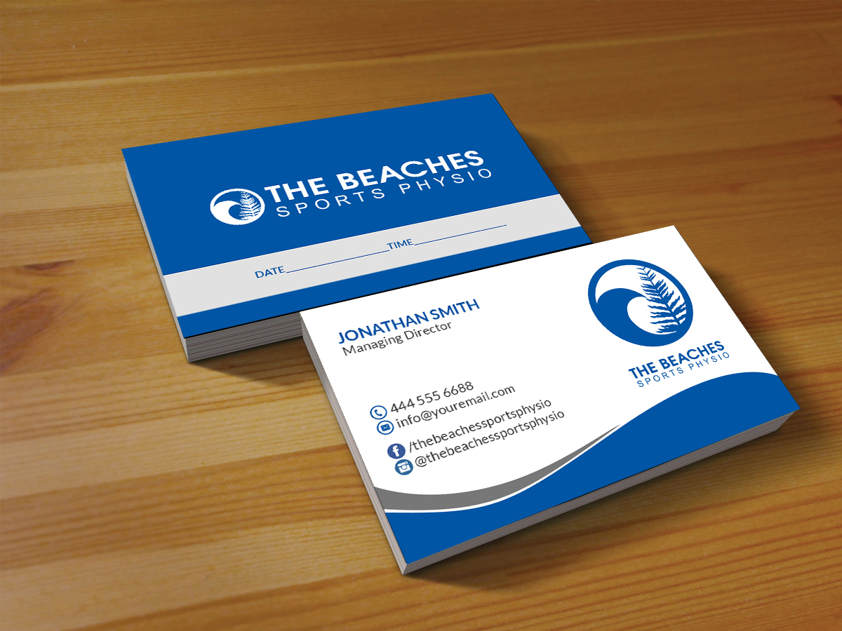 Business Card Design by Creations Box 2015 for The Beaches Sports Physio Pty Ltd | Design #18531569