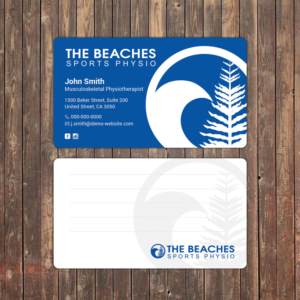 Business Card Design by Sky007 for The Beaches Sports Physio Pty Ltd | Design #18603846