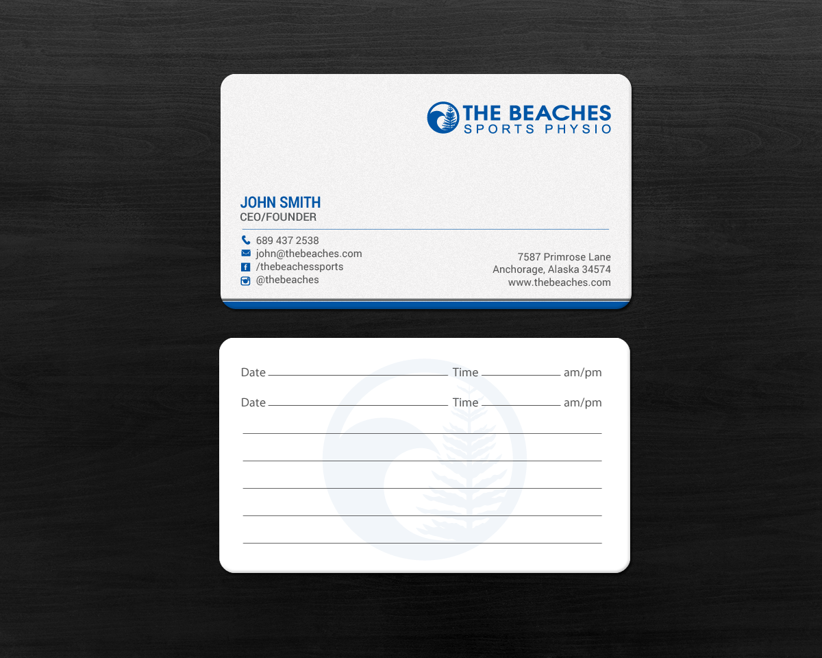 Business Card Design by chandrayaan.creative for The Beaches Sports Physio Pty Ltd | Design #18526002