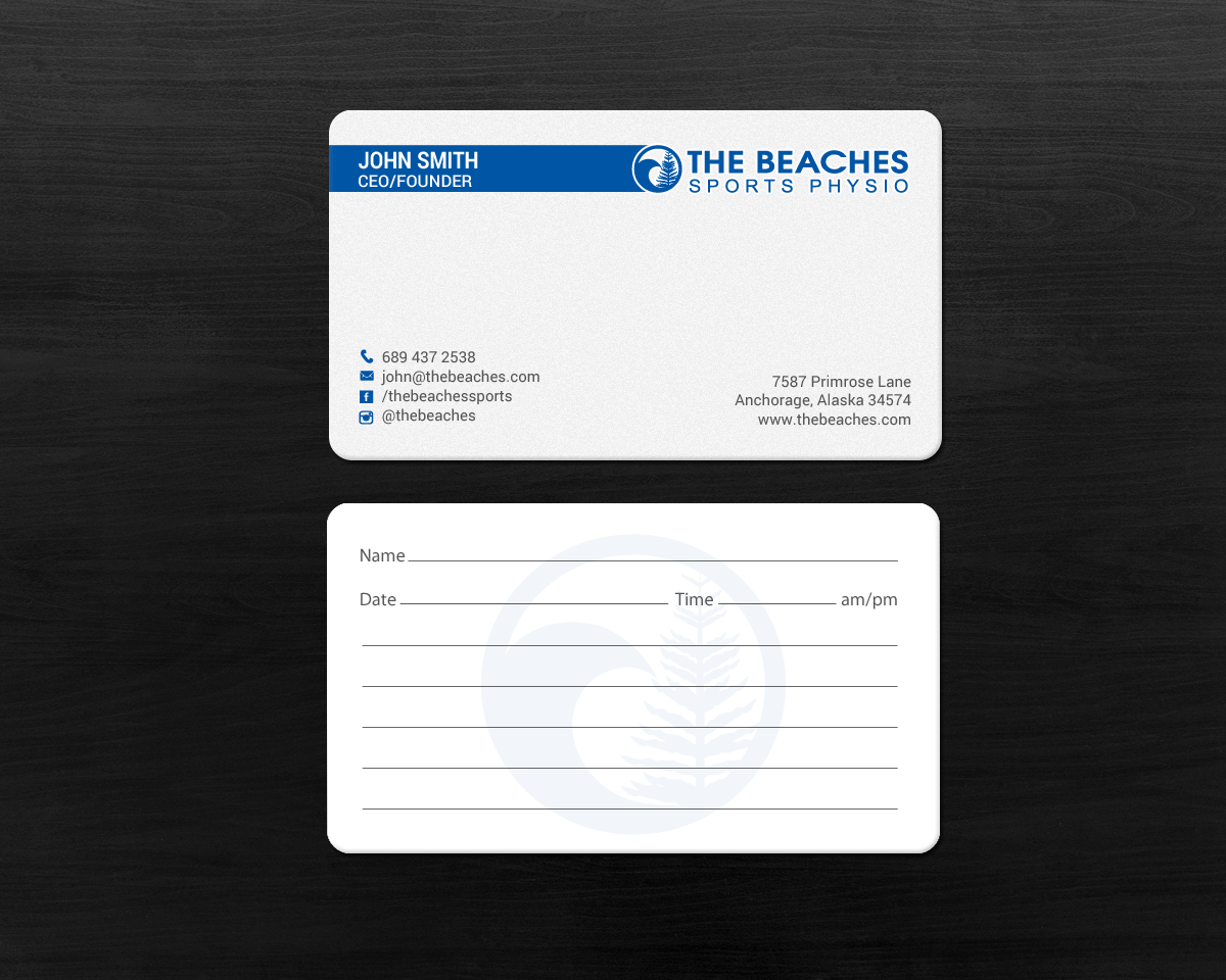 Business Card Design by chandrayaan.creative for The Beaches Sports Physio Pty Ltd | Design #18526015