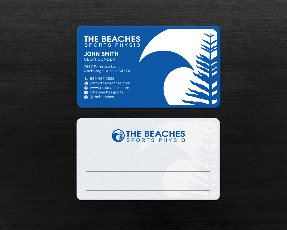 Business Card Design by chandrayaan.creative for The Beaches Sports Physio Pty Ltd | Design #18546802
