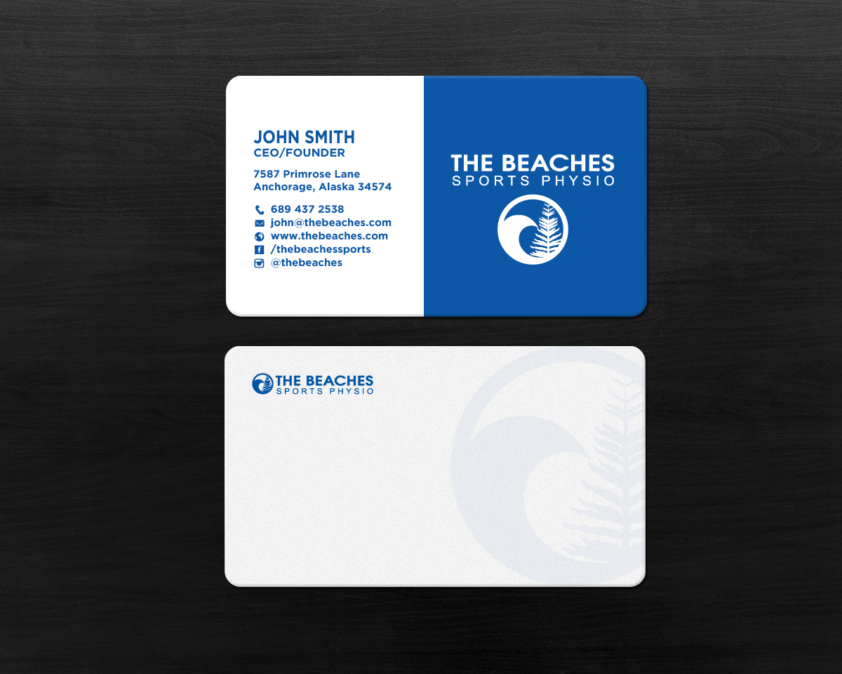 Design de Carte de Visite par chandrayaan.creative pour The Beaches Sports Physio Pty Ltd | Design #18574769