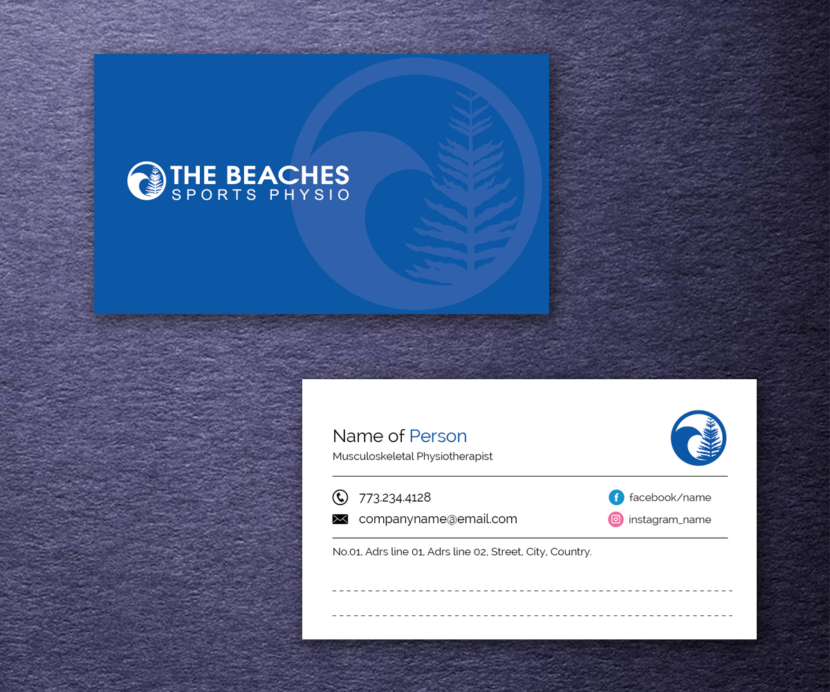 Business Card Design by M6G for The Beaches Sports Physio Pty Ltd | Design #18530987