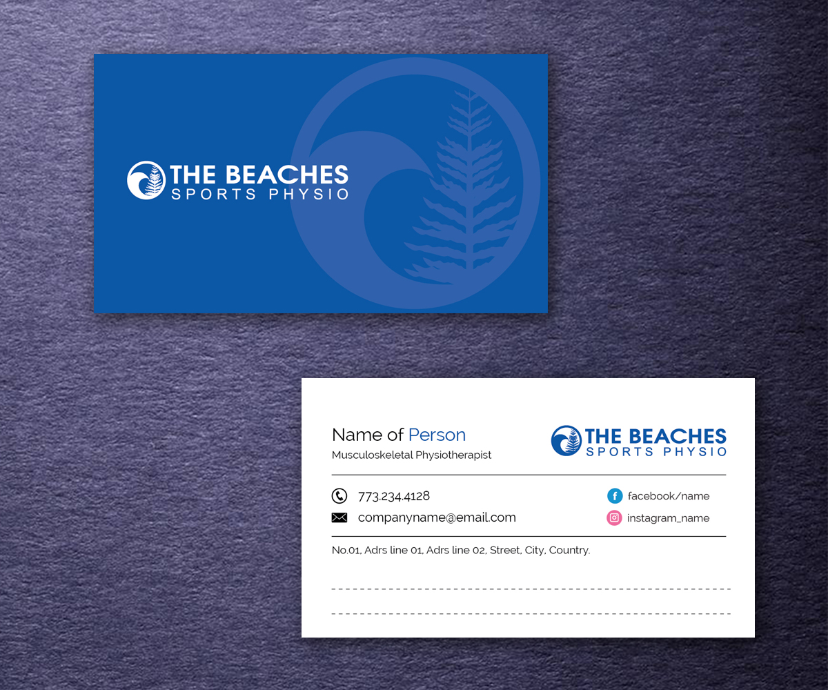 Business Card Design by M6G for The Beaches Sports Physio Pty Ltd | Design #18531023